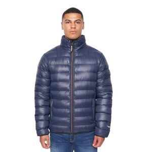 Duck and Cover Mens Shemmy 2 Layer Quilted Jacket / Navy
